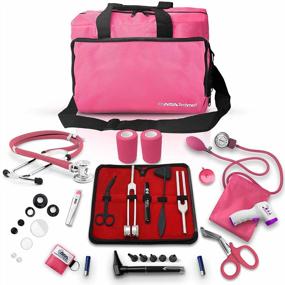 img 4 attached to Complete Nurse Starter Kit With 18 Pieces - Stethoscope, Blood Pressure Monitor, Tuning Forks, And More In Pink