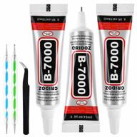 b7000 rhinestone glue for jewelry making, clear glue for crafts fabric glue with precision tips adhesive glue with dotting pens tweezers for metal stone nail art beading wood glass 0.5 fl oz, 3 packs logo
