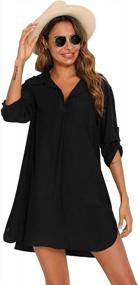 img 3 attached to Stylish And Comfortable Beach Dress: EISHOPEER Women'S Swim Cover Up Shirt In Various Sizes