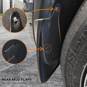 img 3 attached to 🚗 Tesla Model Y Mud Flaps 2020-2022: Enhanced Splash Guards Fender Set with Gift Boxes Accessories (No Drill Installation)