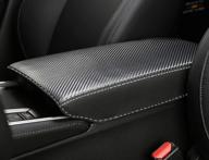 intget car console cover for 2020 2021 2022 honda accord accessories 2019 2018 leather armrest cover middle arm rest dog seat protector interior for honda accord center console (carbon fiber texture) логотип