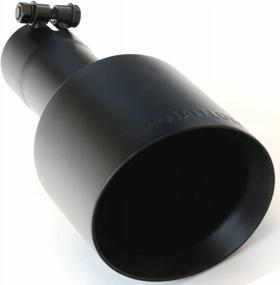 img 2 attached to TOTALFLOW 51235B Universal 3 1/2 Inch Bolt-On Double Wall 3.5" Inch Exhaust Tip - Black Finish