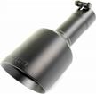 totalflow 51235b universal 3 1/2 inch bolt-on double wall 3.5" inch exhaust tip - black finish logo