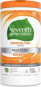 img 4 attached to Seventh Generation Lemongrass Citrus Disinfecting Multi-Surface Wipes - 70 Count (Packaging May Vary)