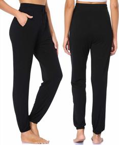img 3 attached to ASIMOON Women'S Yoga Joggers: Comfortable Sweatpants With High Waist & Convenient Pockets