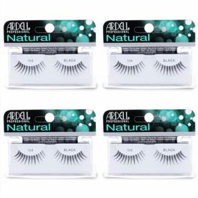 img 4 attached to Pack Of 4 Ardell Natural Lashes 104 Black False Eyelashes For Enhanced SEO