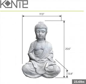 img 2 attached to Experience Zen: Kante 25.6" Lightweight Buddha Statue For Indoor And Outdoor Meditation