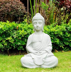 img 3 attached to Experience Zen: Kante 25.6" Lightweight Buddha Statue For Indoor And Outdoor Meditation