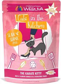 img 4 attached to Weruva Cats In The Kitchen Паштет, каратэ с говядиной и лососем Kitty Pouch (упаковка из 12), 3 унции