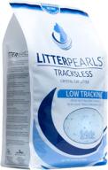 🐱 litter pearls odor-control crystal cat litter - trackless, unscented, non-clumping, 10.5 lb bag (white, clear, and blue crystals) logo