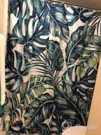 img 1 attached to Artistic Botanical Green Leaves Shower Curtain Set With Hooks - Tropical Palm Print On White Background - 72" X 72" Fabric Bathroom Curtain For Stunning Décor review by Aaron Richardson