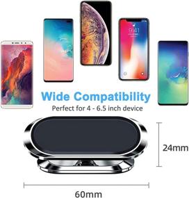 img 1 attached to 📱 360° Rotating Magnetic Car Phone Holder, Car Mount for iPhone, Huawei, Samsung & More - Multifunctional Lazy Desktop Magnet Holder