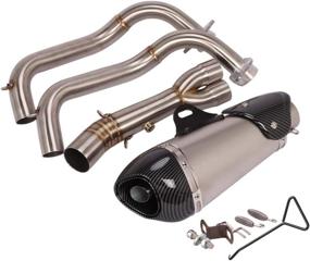 img 3 attached to 🔥 Enhanced Performance: ISTUNT Full Stainless Steel Exhaust System for Yamaha FZ-07 MT-07 FZ07 MT07 2014-2020