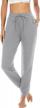 cotton joggers with pockets for women - comfortable athletic sweatpants for yoga, lounge, and workout with drawstring waist logo