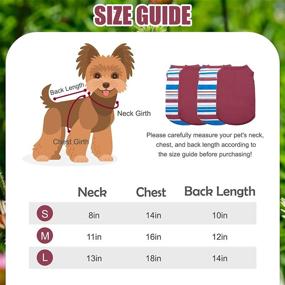 img 3 attached to 🐶 SCENEREAL Dog Shirts 4 Pieces: Comfortable Anti-Anxiety Vest for Dogs, Cute Puppy Clothes for Calming - Solid Stripes Pet T-Shirt for Small to Medium Dogs: Spring/Summer Wearing