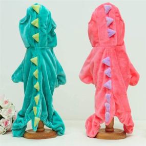img 1 attached to Delifur Dinosaur Dog Costume Pet Dino Hoodie for Small Dogs and Cats