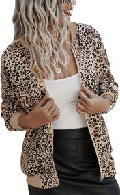 img 3 attached to 🐆 ECOWISH Leopard Lightweight Outerwear Women's Coats, Jackets & Vests – Inspired Fashion