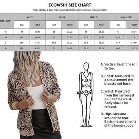 img 1 attached to 🐆 ECOWISH Leopard Lightweight Outerwear Women's Coats, Jackets & Vests – Inspired Fashion