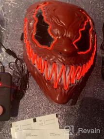 img 8 attached to 2-Pack Venobat Mask Halloween LED Light Up Masks - Dark &amp; ​​Evil Glowing Eyes Neon с 3 режимами освещения EL Wire для мужчин и женщин Костюмированная вечеринка!