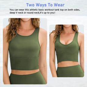 img 3 attached to Women'S Sleeveless Crop Tank Top Athletic Shirt For Yoga, Running, Gym Workout Sports Fitness