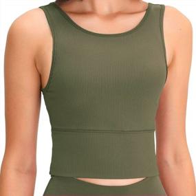 img 2 attached to Women'S Sleeveless Crop Tank Top Athletic Shirt For Yoga, Running, Gym Workout Sports Fitness