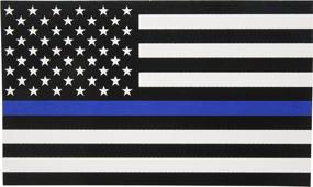 img 4 attached to 👮 Support Law Enforcement with our Thin Blue Line Flag Decal - 3x5 in. Sticker for Cars and Trucks