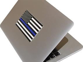 img 2 attached to 👮 Support Law Enforcement with our Thin Blue Line Flag Decal - 3x5 in. Sticker for Cars and Trucks