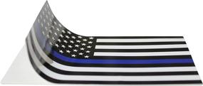 img 1 attached to 👮 Support Law Enforcement with our Thin Blue Line Flag Decal - 3x5 in. Sticker for Cars and Trucks