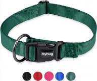 durable and safe dog collar for small pup boys and girls - hyhug nylon classic with quick on & off buckle logo