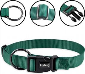 img 2 attached to Durable And Safe Dog Collar For Small Pup Boys And Girls - Hyhug Nylon Classic With Quick On & Off Buckle