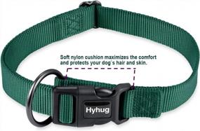 img 3 attached to Durable And Safe Dog Collar For Small Pup Boys And Girls - Hyhug Nylon Classic With Quick On & Off Buckle