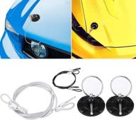 qiilu universal aluminum racing appearance exterior accessories in hood scoops & vents logo