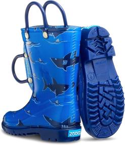 img 2 attached to 👦 ZOOGS Kids Printed Rainboots Boys' Shoes - Outdoor: Splash-proof Style and Durability for Boys