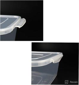 img 1 attached to 📦 Anbers 14 Quart Clear Latching Storage Containers - 4-Pack with Lid