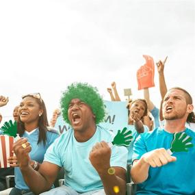 img 1 attached to 🎉 Get the Party Started with the 12-Pack Green/White Hand Clapper Noise Makers!