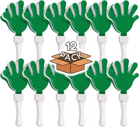 img 2 attached to 🎉 Get the Party Started with the 12-Pack Green/White Hand Clapper Noise Makers!