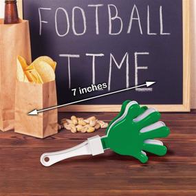 img 3 attached to 🎉 Get the Party Started with the 12-Pack Green/White Hand Clapper Noise Makers!