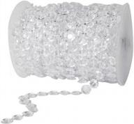 bluesnail 99 ft clear crystal acrylic beads roll - ideal for wedding decorations, party decor, diy crafts (flat, clear) logo