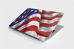 img 2 attached to Laptop Vinyl Skin Wrap Decal Fit Up To16 Inch Weathered Wood Flag