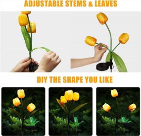 img 1 attached to Tulip Solar Garden Lights - украсьте свое открытое пространство автоматическими солнечными цветочными фонарями