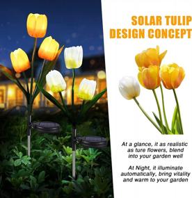img 3 attached to Tulip Solar Garden Lights - украсьте свое открытое пространство автоматическими солнечными цветочными фонарями