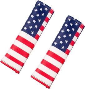 img 4 attached to Universal American US Flag Car Seat Belt Pads