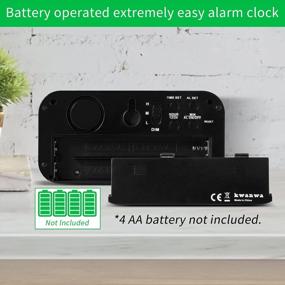 img 2 attached to Digital Clock, Battery Operated Clock, Cordless, Small LED Clock, 1.2'' Tall Sparkling Red LED Number Display, Snooze, Alarm Clock For Heavy Sleepers Adults Kids Students Bedroom Bathroom Kitchen