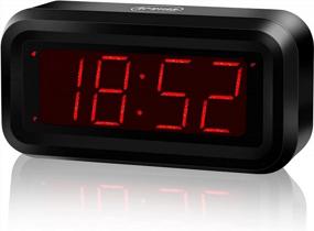 img 4 attached to Digital Clock, Battery Operated Clock, Cordless, Small LED Clock, 1.2'' Tall Sparkling Red LED Number Display, Snooze, Alarm Clock For Heavy Sleepers Adults Kids Students Bedroom Bathroom Kitchen