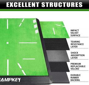 img 3 attached to Champkey 2.0 Golf Impact Mat With Replaceable Surfaces - 13" X 17" For Path Feedback In Golf Practice