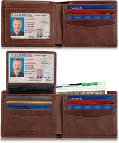 img 4 attached to 🧳 Top-rated SERMAN BRANDS Capacity Charcoal Executive Men's Wallets, Card Cases, and Money Organizers