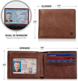 img 2 attached to 🧳 Top-rated SERMAN BRANDS Capacity Charcoal Executive Men's Wallets, Card Cases, and Money Organizers
