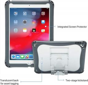 img 2 attached to K-12 Student & Teacher IPad 9.7 Case With Integrated Screen Protector – Durable, Rugged Protection From Impact And Compression - Brenthaven Edge 360 Gray (5Th/6Th Gen)