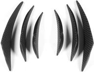 🚗 universal pvc carbon fiber texture bumper diffuser - 6pcs car spoiler lip with canard splitter valence fin logo