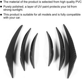 img 1 attached to 🚗 Universal PVC Carbon Fiber Texture Bumper Diffuser - 6pcs Car Spoiler Lip with Canard Splitter Valence Fin